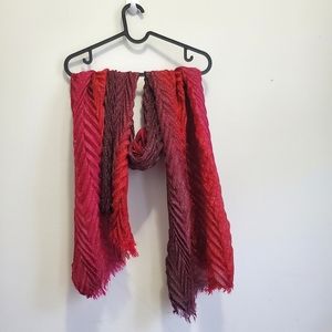Ombre Colored Scarf With Metallic Threads | One Size